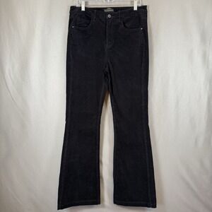 House of Harlow 1960 Revolve Women's Flare Corduroy Black Pants High Rise 10